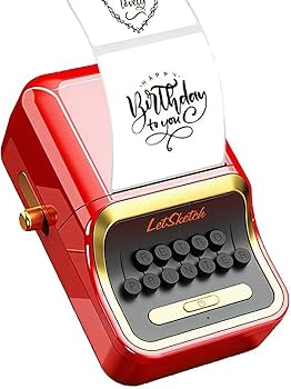 【値下げ 期間限定】LetSketch（レットスケッチ）　サーマルプリンター レトロ文具】ラベルも写真もスマホから簡単高速印刷！小型